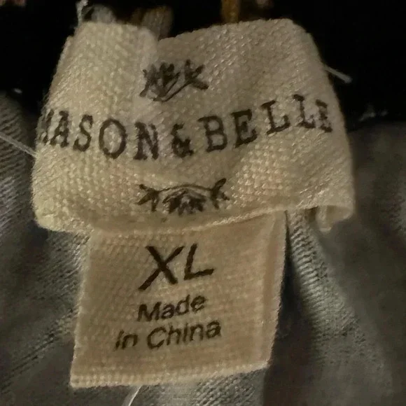 NWT Mason & Belle Cropped Blouse Short Sleeve Off Shoulder Black Floral Top XL - Picture 9 of 12